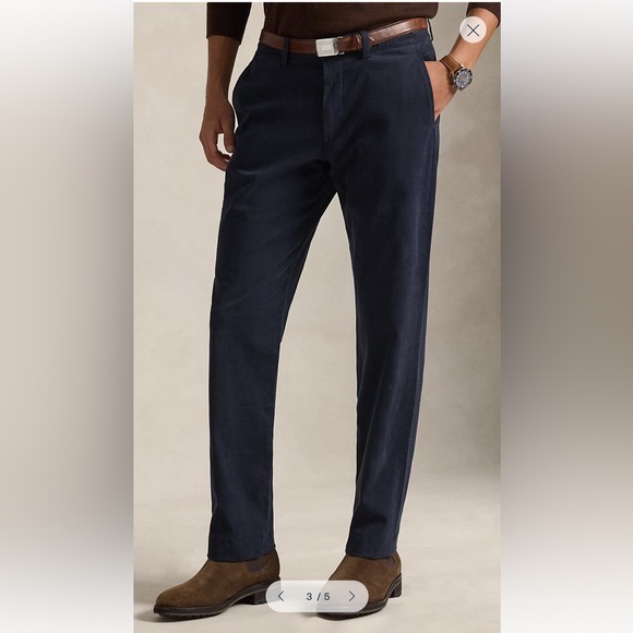 Ralph Lauren Stretch Straight Fit Navy Chinos - Picture 5 of 9